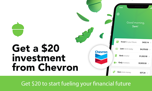 Get a $20 bonus with an Acorns investment Get a $20 bonus with an Acorns investment